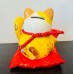 4.25" H Lucky Cat Ceramic Piggy Bank - Yellow